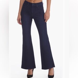 Commando Do It All Denim Mid-Rise Flare Jeans in Dark Indigo